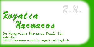 rozalia marmaros business card